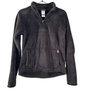 The North Face Black Mossbud 1​/4 Zip Pullover Jacket Fleece Soft Cozy Size M